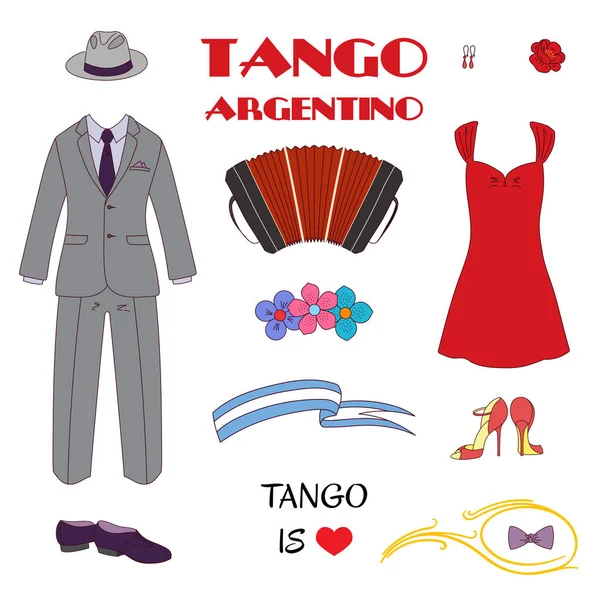 Arjantin tango poster — Stok Vektör