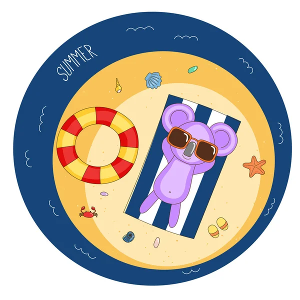 Sahilde sevimli hayvan