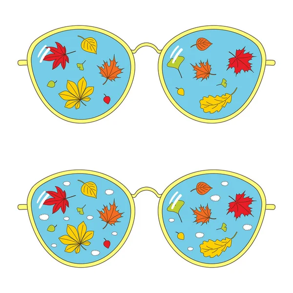 Set de gafas de sol dibujadas a mano — Vector de stock