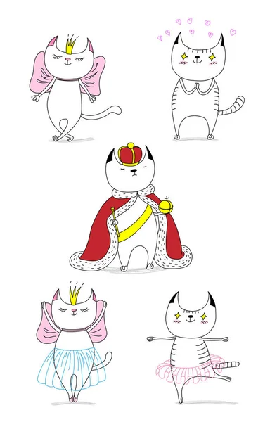 Cartoon grappige katten — Stockvector