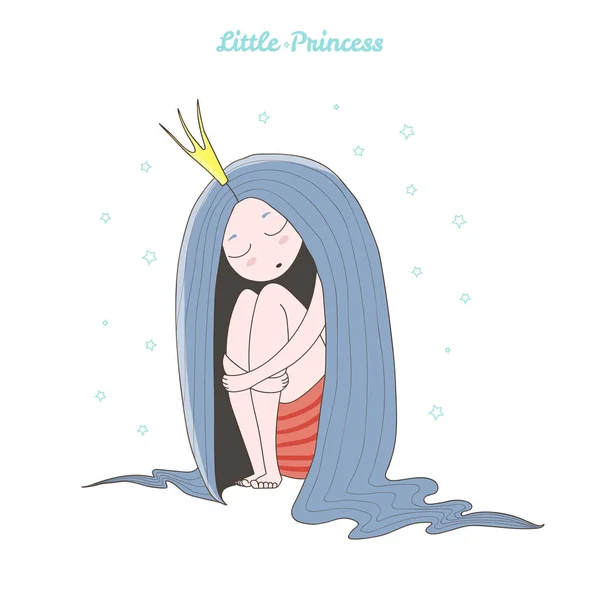 Slapende prinses illustratie — Stockvector