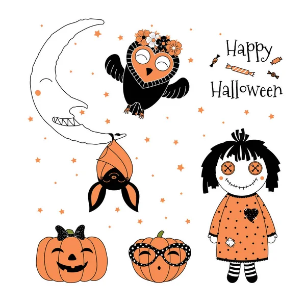 Halloween greeting card Royalty Free Stock Vectors
