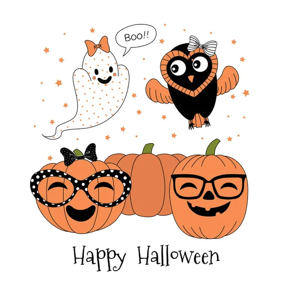 Halloween wenskaart — Stockvector