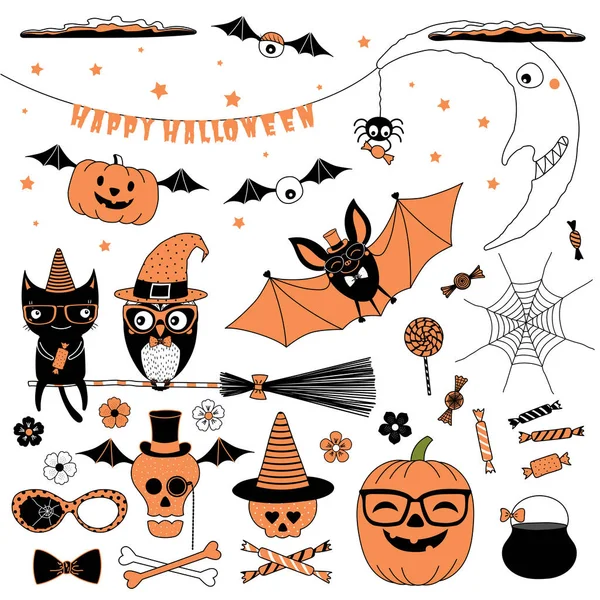 Elementy kolekcji Halloween — Wektor stockowy