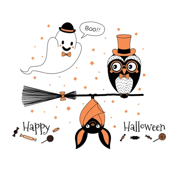 Halloween wenskaart — Stockvector