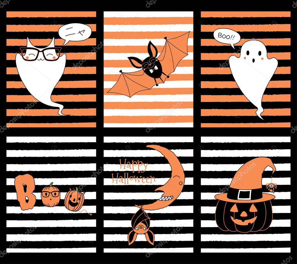 templates for Halloween greeting cards