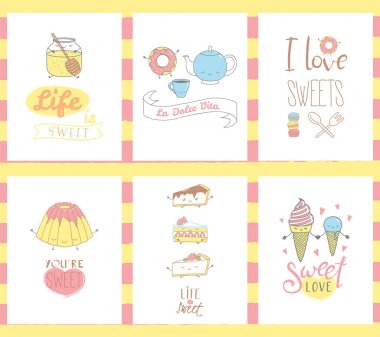 Tatlılar tebrik kartları