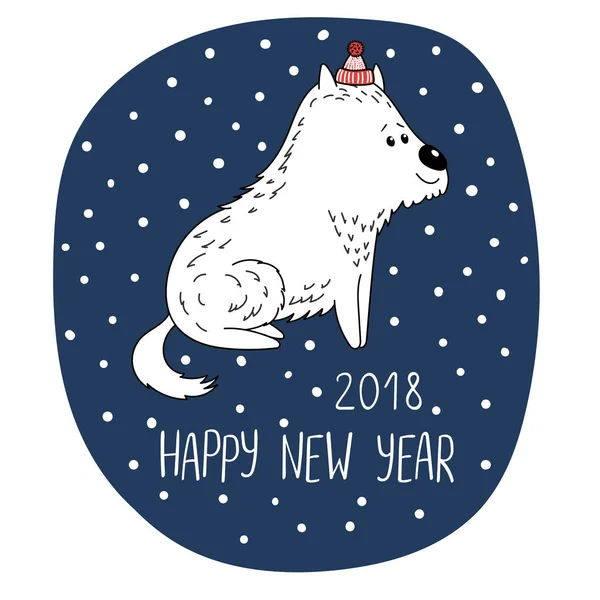 Sevimli köpek tatil tebrik kartı