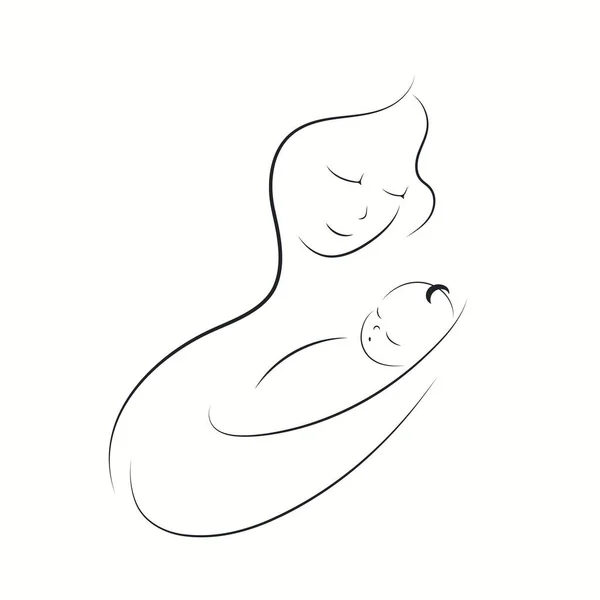 Ilustracion Vectorial Dibujada A Mano De Hermosa Mujer Joven Y Lindo Bebe Recien Nacido Dibujo De Linea Minimalista Concepto De Diseno Para Impresion Del Dia De Las Madres Objetos Aislados Logotipo Ilustracion Vectorial Dibujada A Mano De Hermosa Mujer Joven Y Lindo Bebe Recien Nacido Dibujo De Linea Minimalista Concepto De Diseno Para Impresion Del Dia De Las Madres Objetos Aislados Logotipo