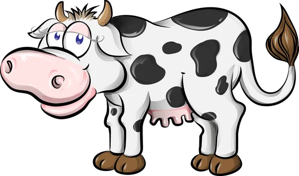 Vaca de dibujos animados aislada — Vector de stock