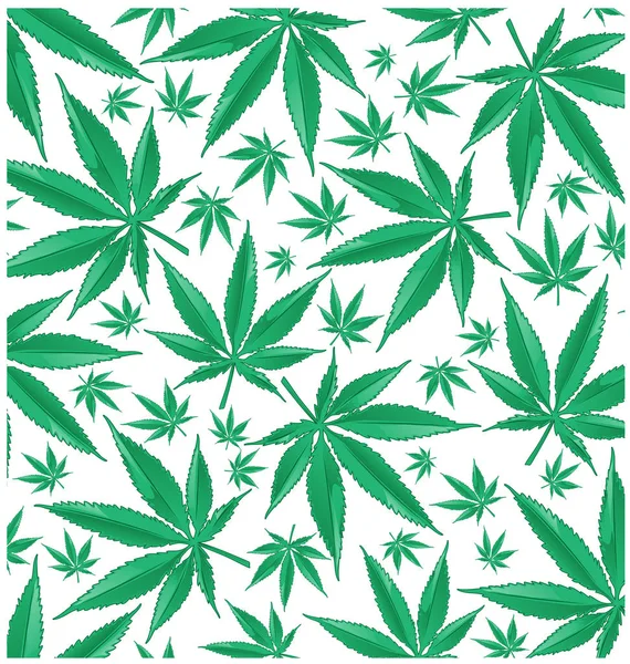 Fondo patrón verde marihuana — Archivo Imágenes Vectoriales