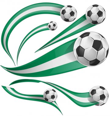 Nijerya bayrak futbol topuyla ayarla