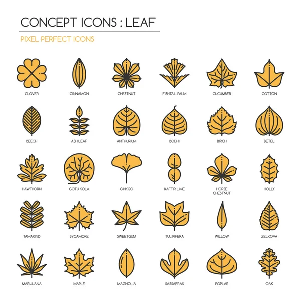 Lea thin line icons set — ストックベクタ