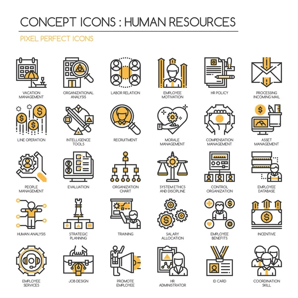 Menselijke hulpbronnen pictogrammen — Stockvector