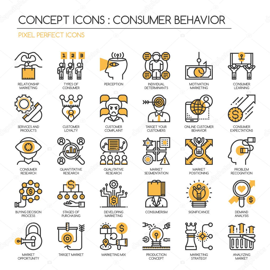 Consumer behavior Icons