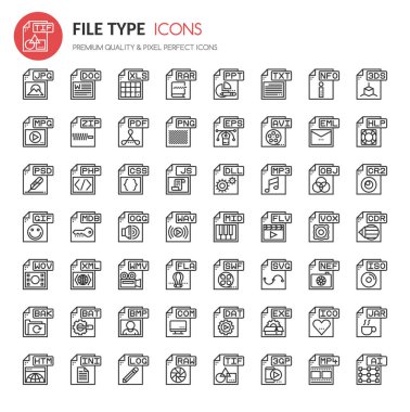 Dosya biçimi türü Icons set 