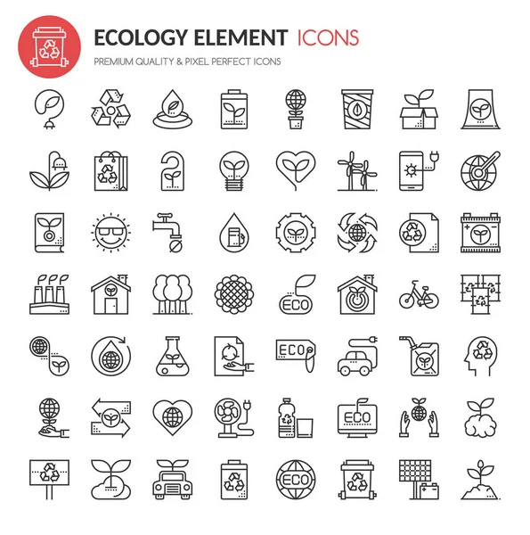 Conjunto de iconos Ecología y Naturaleza — Vector de stock