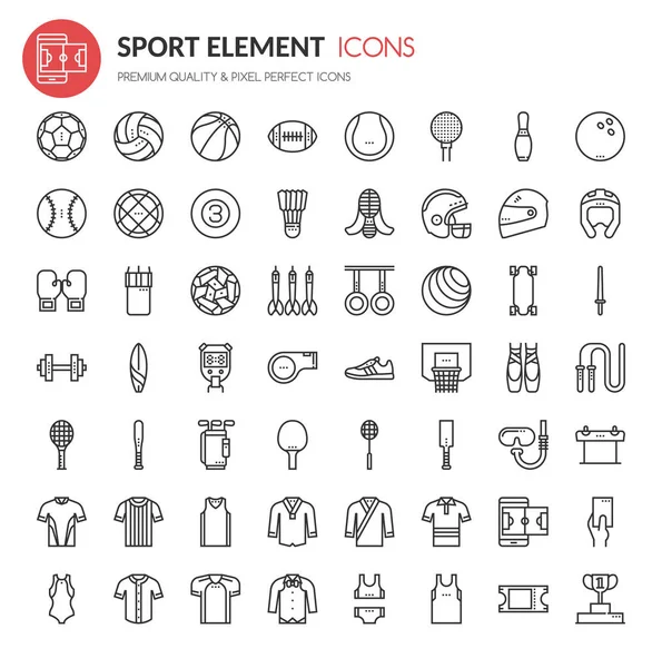 Набір спортивних та фітнес іконок — стоковий вектор