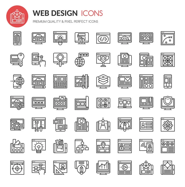 Web design ikonok beállítása — Stock Vector