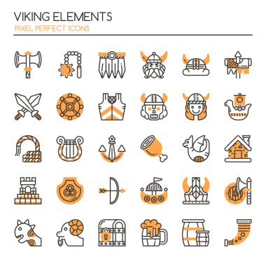 Viking elementleri, İnce Hat ve Piksel Mükemmel Simgeler