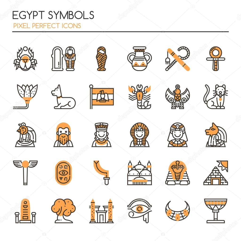 Egypt Symbols , Thin Line and Pixel Perfect Icon