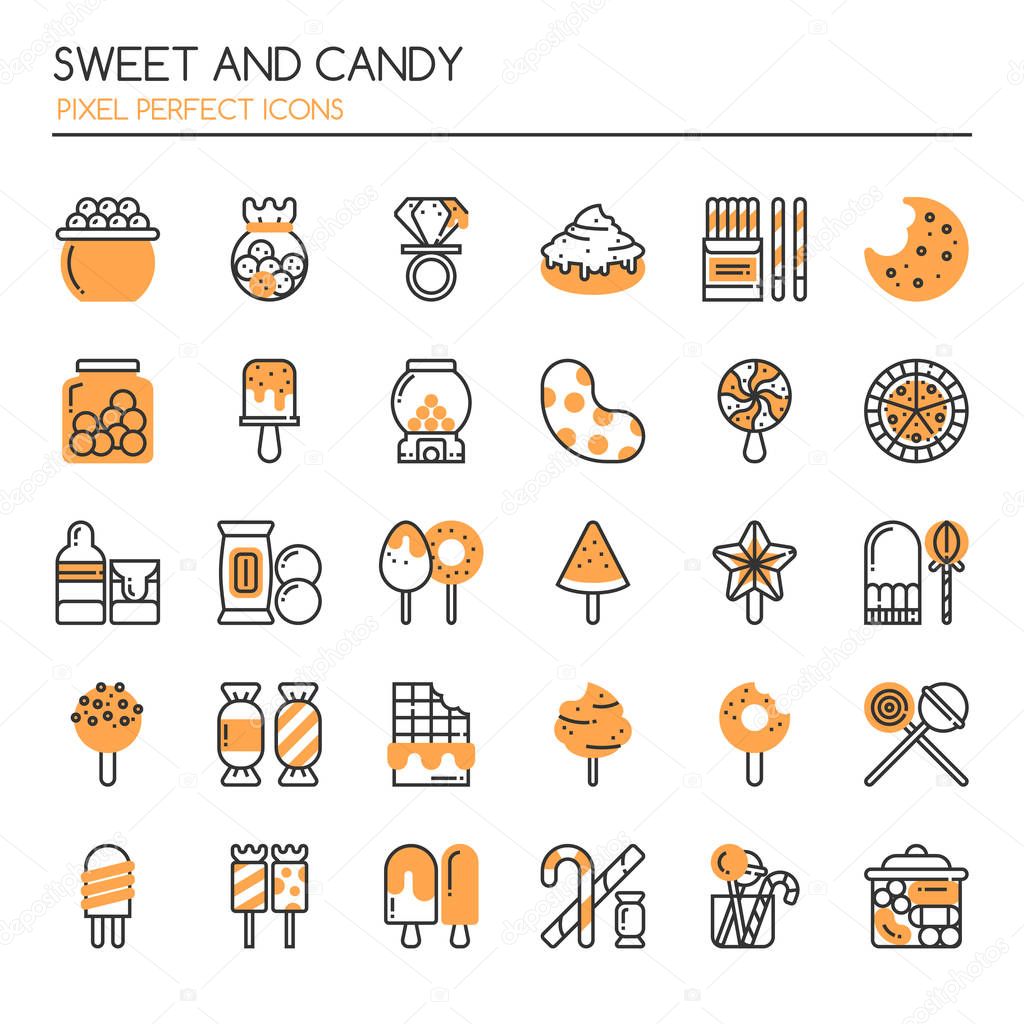 Sweet and Candy , Thin Line and Pixel Perfect Icon