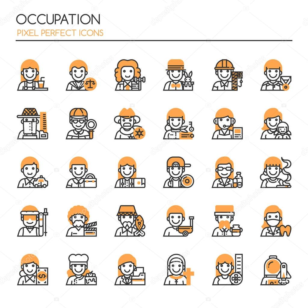Occupation Elements , Thin Line and Pixel Perfect Icon