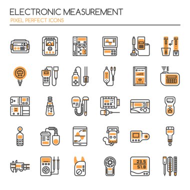 IC mükemmel elektronik ölçüm öğeleri, ince çizgi ve piksel