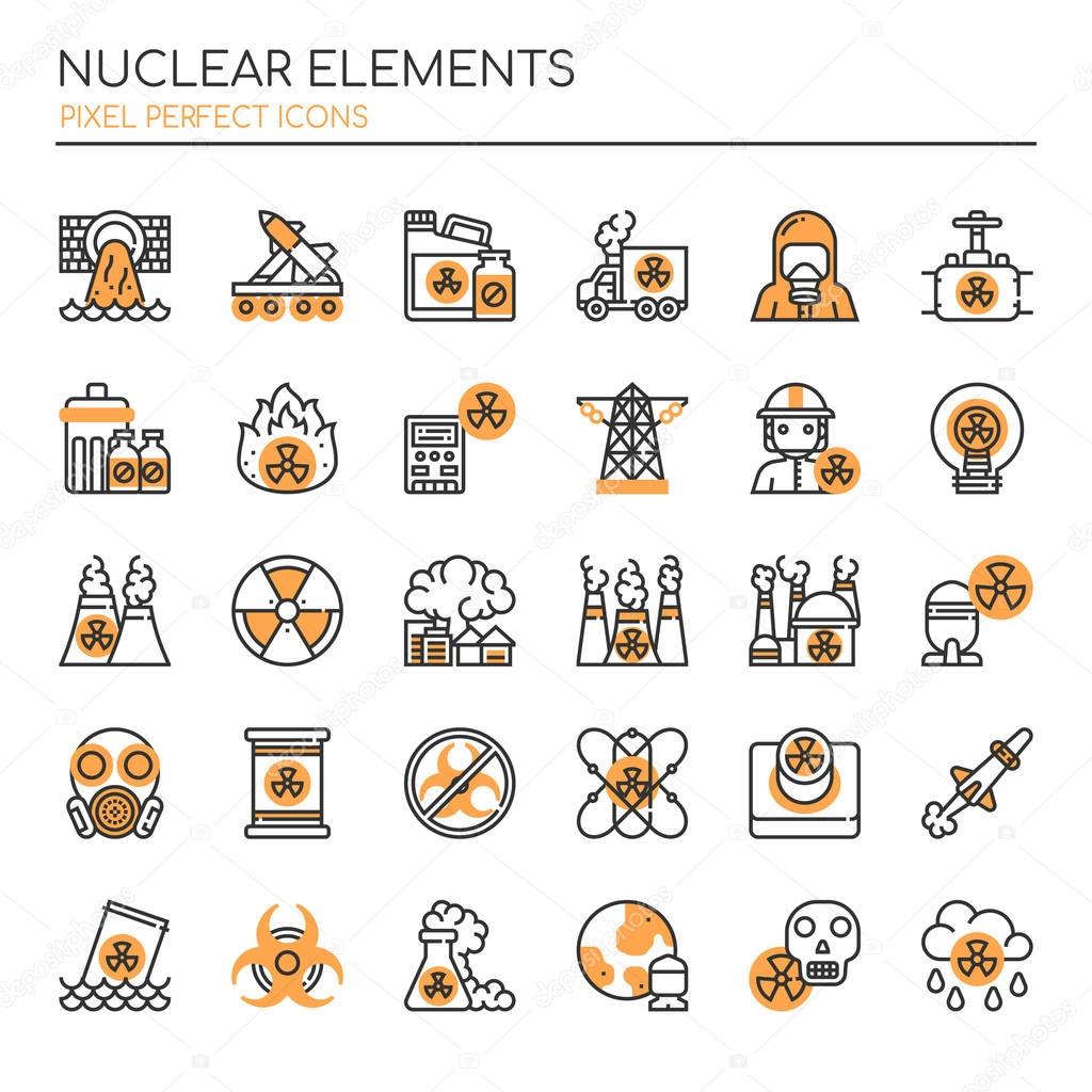 Nuclear Elements , Thin Line and Pixel Perfect Icon