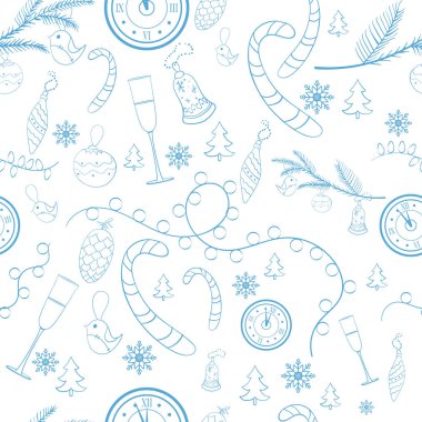 Kusursuz bir Noel geçmişi. Devre. Vektör illüstrasyonu.