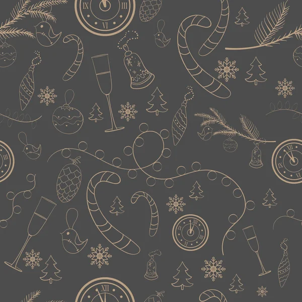 Зимовий Безшовний Фон Різдво Новий Рік Векторні Ілюстрації — стоковий вектор