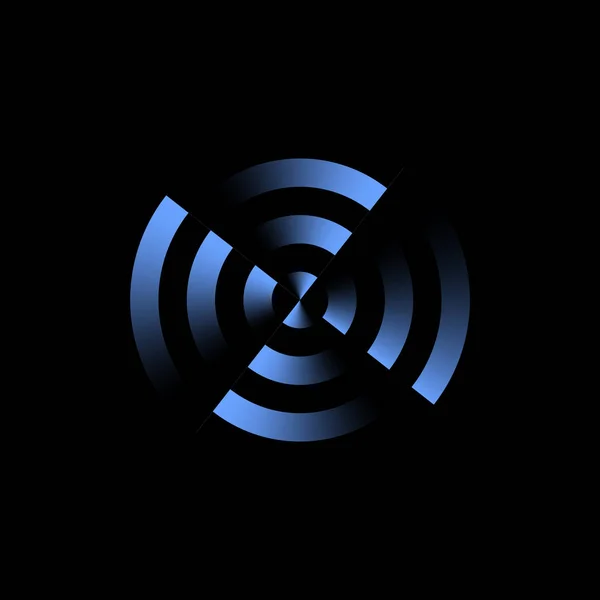 Abstrakt Tecken Symbol För Ljud Energi Eller Rotation Vektorlogotyp Logotyp — Stock vektor