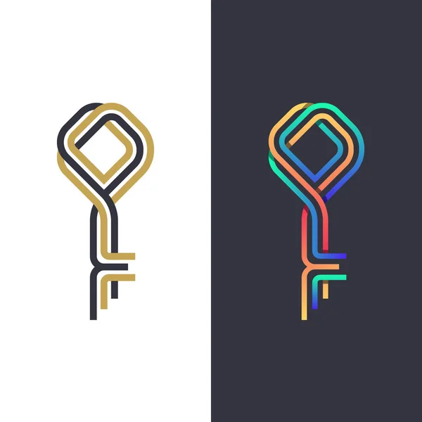 Color line key symbol — Stock Vector