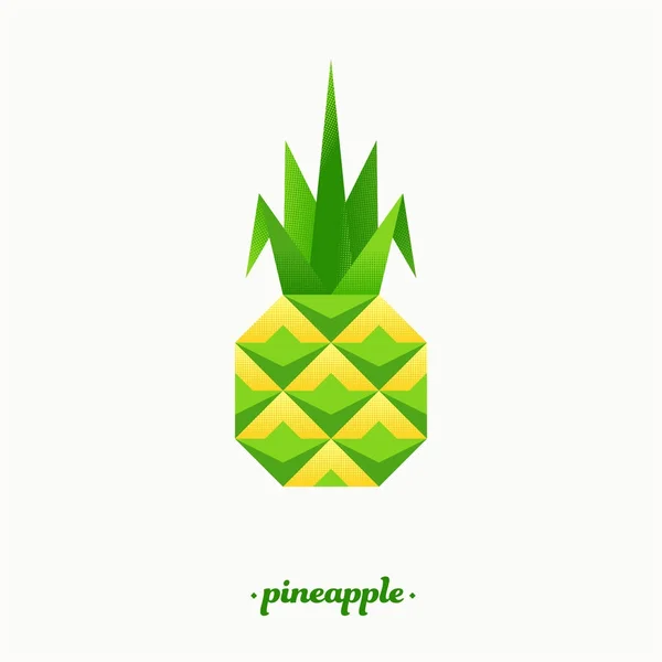 Ananas plat abstrait. Isolé fruit de conception créative . — Image vectorielle