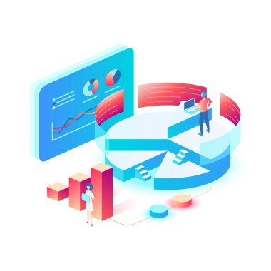 Veri analizi için modern vektör kavramsal illüstrasyonu