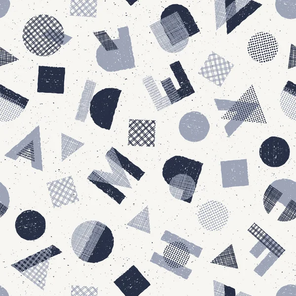 Naadloze vector patroon met de hand getekend textuur decoratieve uppe — Stockvector