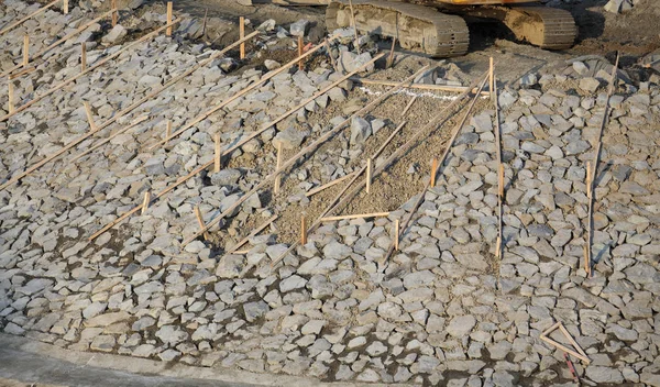 Reconstruction de berges de rivières ou de lacs — Photo