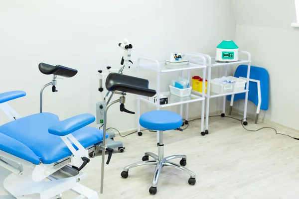 Cadeira Ginecológica Equipamento Médico Consultório Médico Centro Médico Controlo Médico — Fotografia de Stock
