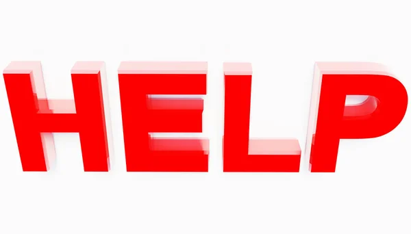 3d rendering Animated red letters Help — Stock Photo, Image
