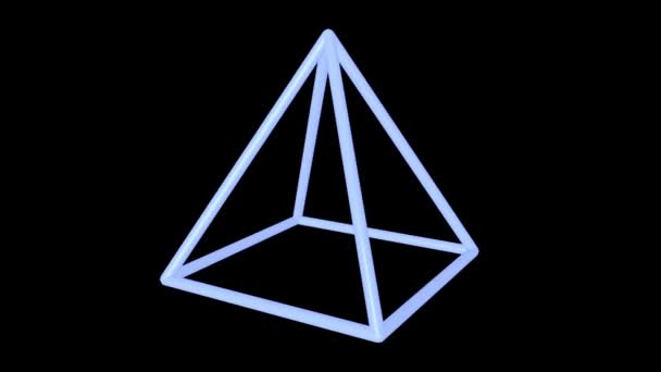 Bordi blu della piramide — Video Stock