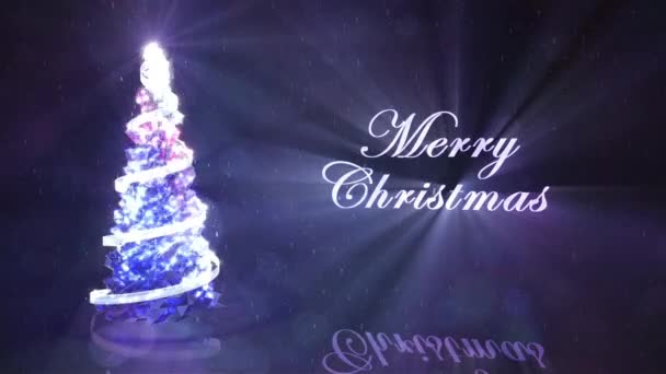 Luminous Crystal Christmas Tree — Stock Video