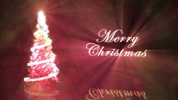 发光的水晶圣诞树 — 图库视频影像