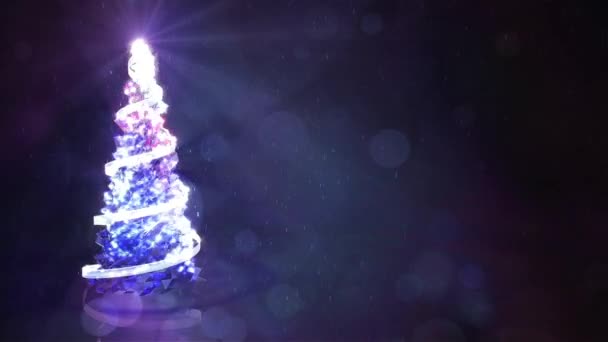 Lichtgevende Crystal Christmas Tree — Stockvideo