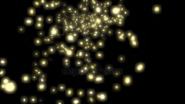 Bright particles of golden confetti — Stock Video