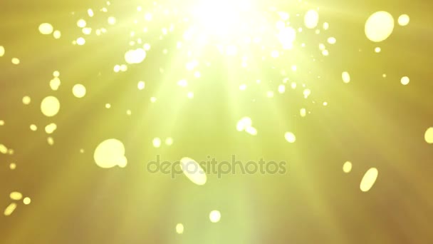 Particules lumineuses de confettis dorés  