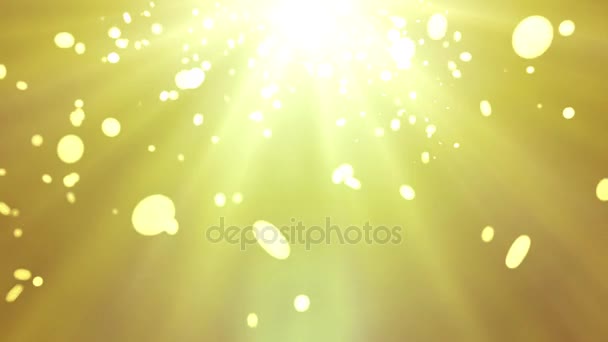 Bright particles of golden confetti — Stock Video