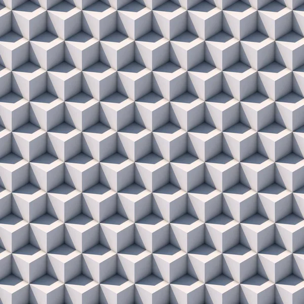 Modèle de cubes blancs en perspective isométrique — Photo