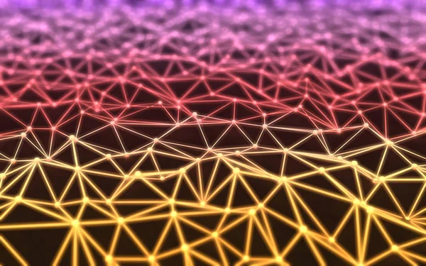 Licht gekleurde lijnen met elkaar verbonden — Stockfoto