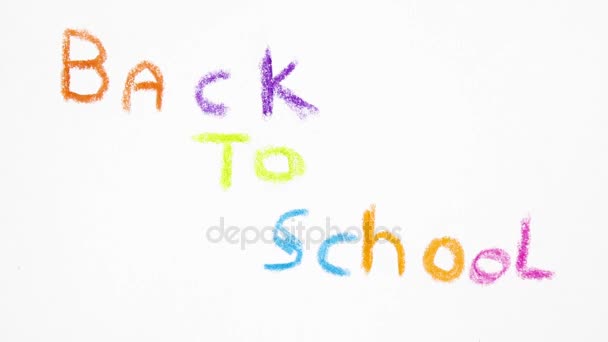 "Back to School "animated text — стоковое видео