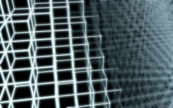 Padrão de forma abstrato de bordas de cubos — Fotografia de Stock